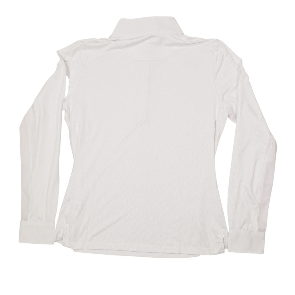 ROMFH Women's L Jockey Print Long Sleeve Performance Horseback Riding Show Shirt - Picture 4 of 7